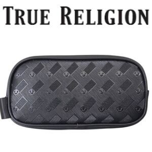 True Religion Vail Horseshoe Logo Dopp Bag- Black